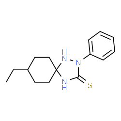ChemSpider 2D Image | 8-Ethyl-2-phenyl-1,2,4-triazaspiro[4.5]decane-3-thione | C15H21N3S