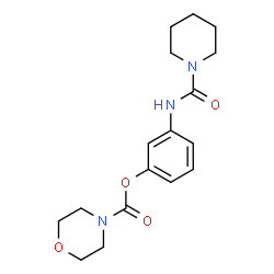 ChemSpider 2D Image | 3-[(1-Piperidinylcarbonyl)amino]phenyl 4-morpholinecarboxylate | C17H23N3O4