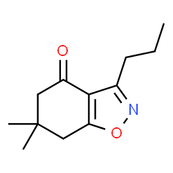 ChemSpider 2D Image | 6,6-Dimethyl-3-propyl-6,7-dihydro-1,2-benzoxazol-4(5H)-one | C12H17NO2