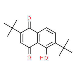 ChemSpider 2D Image | 2,6-ditert-butyl-5-hydroxynaphthoquinone | C18H22O3