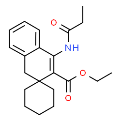 ChemSpider 2D Image | Ethyl 4'-(propionylamino)-1'H-spiro[cyclohexane-1,2'-naphthalene]-3'-carboxylate | C21H27NO3