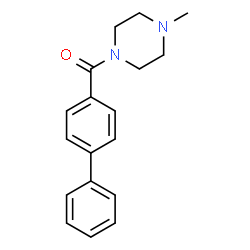 ChemSpider 2D Image | 4-Biphenylyl(4-methyl-1-piperazinyl)methanone | C18H20N2O