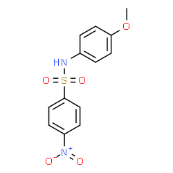 ChemSpider 2D Image | N-(4-Methoxyphenyl)-4-nitrobenzenesulfonamide | C13H12N2O5S