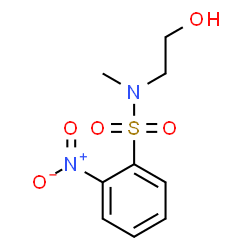 ChemSpider 2D Image | N-(2-Hydroxyethyl)-N-methyl-2-nitrobenzenesulfonamide | C9H12N2O5S