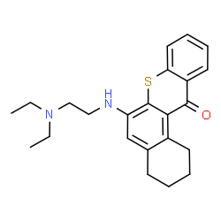 ChemSpider 2D Image | 4-(beta-diethylaminoethylamino)-1,2-cyclohexenothiaxanthone | C23H28N2OS