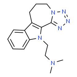 ChemSpider 2D Image | 2-(6,7-Dihydrotetrazolo[1',5':1,2]azepino[3,4-b]indol-12(5H)-yl)-N,N-dimethylethanamine | C16H20N6