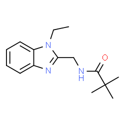 ChemSpider 2D Image | N-[(1-Ethyl-1H-benzimidazol-2-yl)methyl]-2,2-dimethylpropanamide | C15H21N3O