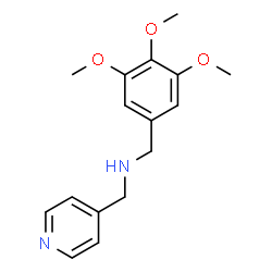 ChemSpider 2D Image | Pyridin-4-ylmethyl-(3,4,5-trimethoxy-benzyl)-amine | C16H20N2O3