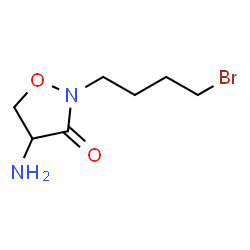 ChemSpider 2D Image | 4-Amino-2-(4-bromobutyl)-1,2-oxazolidin-3-one | C7H13BrN2O2