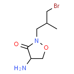 ChemSpider 2D Image | 4-Amino-2-(3-bromo-2-methylpropyl)-1,2-oxazolidin-3-one | C7H13BrN2O2