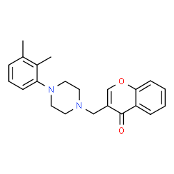 ChemSpider 2D Image | 3-[4-(2,3-Dimethyl-phenyl)-piperazin-1-ylmethyl]-chromen-4-one | C22H24N2O2