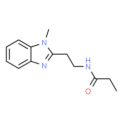 ChemSpider 2D Image | N-[2-(1-Methyl-1H-benzimidazol-2-yl)ethyl]propanamide | C13H17N3O