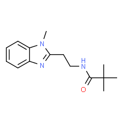 ChemSpider 2D Image | 2,2-Dimethyl-N-[2-(1-methyl-1H-benzimidazol-2-yl)ethyl]propanamide | C15H21N3O