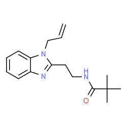 ChemSpider 2D Image | N-[2-(1-Allyl-1H-benzimidazol-2-yl)ethyl]-2,2-dimethylpropanamide | C17H23N3O