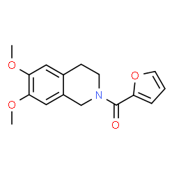 ChemSpider 2D Image | (6,7-Dimethoxy-3,4-dihydro-2(1H)-isoquinolinyl)(2-furyl)methanone | C16H17NO4