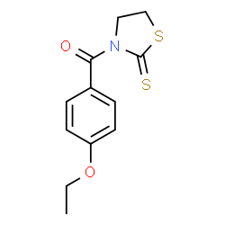 ChemSpider 2D Image | (4-Ethoxy-phenyl)-(2-thioxo-thiazolidin-3-yl)-methanone | C12H13NO2S2