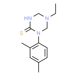ChemSpider 2D Image | 1-(2,4-Dimethylphenyl)-5-ethyl-1,3,5-triazinane-2-thione | C13H19N3S