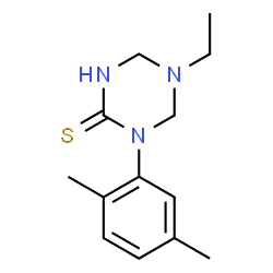 ChemSpider 2D Image | 1-(2,5-Dimethylphenyl)-5-ethyl-1,3,5-triazinane-2-thione | C13H19N3S
