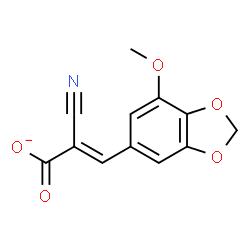 ChemSpider 2D Image | (2E)-2-Cyano-3-(7-methoxy-1,3-benzodioxol-5-yl)acrylate | C12H8NO5