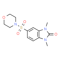 ChemSpider 2D Image | 1,3-Dimethyl-5-(morpholine-4-sulfonyl)-1,3-dihydro-benzoimidazol-2-one | C13H17N3O4S