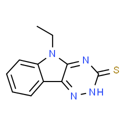 ChemSpider 2D Image | 5-Ethyl-2,5-dihydro-3H-[1,2,4]triazino[5,6-b]indole-3-thione | C11H10N4S