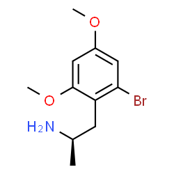 ChemSpider 2D Image | (2R)-1-(2-Bromo-4,6-dimethoxyphenyl)-2-propanamine | C11H16BrNO2