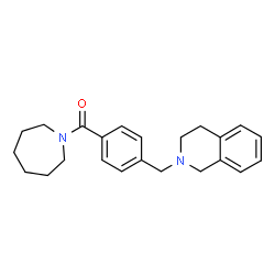 ChemSpider 2D Image | 1-Azepanyl[4-(3,4-dihydro-2(1H)-isoquinolinylmethyl)phenyl]methanone | C23H28N2O