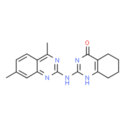 ChemSpider 2D Image | 2-[(4,7-dimethylquinazolin-2-yl)amino]-3,4,5,6,7,8-hexahydroquinazolin-4-one | C18H19N5O