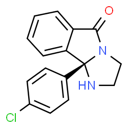 ChemSpider 2D Image | (9bS)-9b-(4-Chlorophenyl)-1,2,3,9b-tetrahydro-5H-imidazo[2,1-a]isoindol-5-one | C16H13ClN2O