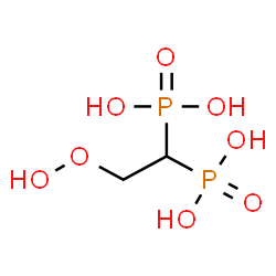 ChemSpider 2D Image | (2-Hydroperoxy-1,1-ethanediyl)bis(phosphonic acid) | C2H8O8P2