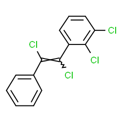 ChemSpider 2D Image | 1,2-Dichloro-3-[(E)-1,2-dichloro-2-phenylvinyl]benzene | C14H8Cl4