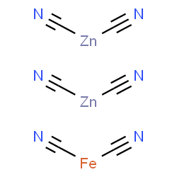 ChemSpider 2D Image | Bis(cyano-kappaC)iron - bis(cyano-kappaC)zinc (1:2) | C6FeN6Zn2