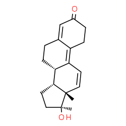 ChemSpider 2D Image | (14beta,17beta)-17-Hydroxy-17-methylestra-4,9,11-trien-3-one | C19H24O2