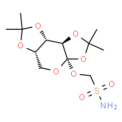 ChemSpider 2D Image | 1-{[(3aS,5aS,8aS,8bR)-2,2,7,7-Tetramethyltetrahydro-3aH-bis[1,3]dioxolo[4,5-b:4',5'-d]pyran-3a-yl]oxy}methanesulfonamide (non-preferred name) | C12H21NO8S