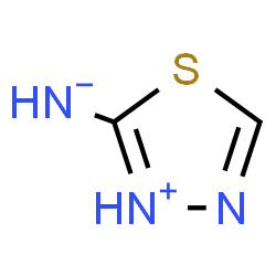 ChemSpider 2D Image | 1,3,4-Thiadiazol-3-ium-2-ylazanide | C2H3N3S