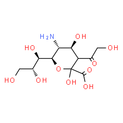 ChemSpider 2D Image | (3xi,6R)-5-Amino-3,5-dideoxy-3-glycoloyl-6-[(1R,2R)-1,2,3-trihydroxypropyl]-L-threo-hex-2-ulopyranosonic acid | C11H19NO10