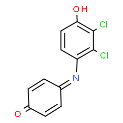 ChemSpider 2D Image | 4-[(2,3-Dichloro-4-hydroxyphenyl)imino]-2,5-cyclohexadien-1-one | C12H7Cl2NO2
