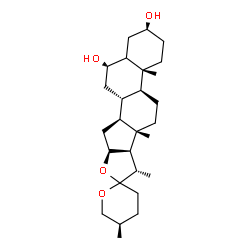 ChemSpider 2D Image | (3beta,6alpha,22xi,25R)-Spirostan-3,6-diol | C27H44O4