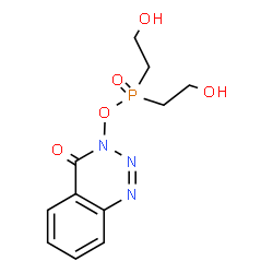 ChemSpider 2D Image | 3-{[Bis(2-hydroxyethyl)phosphoryl]oxy}-1,2,3-benzotriazin-4(3H)-one | C11H14N3O5P