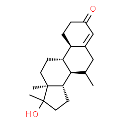 ChemSpider 2D Image | 17-Hydroxy-7,17-dimethylestr-4-en-3-one | C20H30O2