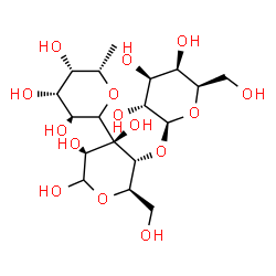 ChemSpider 2D Image | (3S,3'R,4R,4'S,5S,5'R,6S,6'R)-6'-(Hydroxymethyl)-6-methyl-5'-{[(2S,3R,4S,5R,6R)-3,4,5-trihydroxy-6-(hydroxymethyl)tetrahydro-2H-pyran-2-yl]oxy}octahydro-2H,4'H-2,4'-bipyran-2',3,3',4,4',5-hexol (non-p
referred name) | C18H32O15
