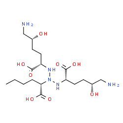 ChemSpider 2D Image | (2S,5R,2'S,5'R)-2,2'-{2-[(1S)-1-Carboxypentyl]-1,3-triazanediyl}bis(6-amino-5-hydroxyhexanoic acid) (non-preferred name) | C18H37N5O8