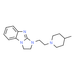 ChemSpider 2D Image | 1-[2-(4-Methyl-1-piperidinyl)ethyl]-2,3-dihydro-1H-imidazo[1,2-a]benzimidazole | C17H24N4