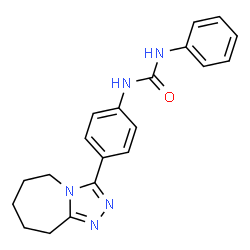 ChemSpider 2D Image | 1-Phenyl-3-[4-(6,7,8,9-tetrahydro-5H-[1,2,4]triazolo[4,3-a]azepin-3-yl)phenyl]urea | C20H21N5O