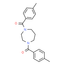 ChemSpider 2D Image | 1,4-Diazepane-1,4-diylbis[(4-methylphenyl)methanone] | C21H24N2O2