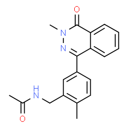 ChemSpider 2D Image | N-[2-Methyl-5-(3-methyl-4-oxo-3,4-dihydro-1-phthalazinyl)benzyl]acetamide | C19H19N3O2