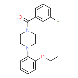 ChemSpider 2D Image | [4-(2-Ethoxyphenyl)-1-piperazinyl](3-fluorophenyl)methanone | C19H21FN2O2