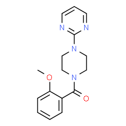 ChemSpider 2D Image | (2-Methoxyphenyl)[4-(2-pyrimidinyl)-1-piperazinyl]methanone | C16H18N4O2
