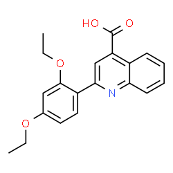 ChemSpider 2D Image | 2-(2,4-Diethoxyphenyl)-4-quinolinecarboxylic acid | C20H19NO4