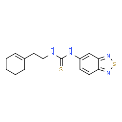 ChemSpider 2D Image | 1-(2,1,3-Benzothiadiazol-5-yl)-3-[2-(1-cyclohexen-1-yl)ethyl]thiourea | C15H18N4S2